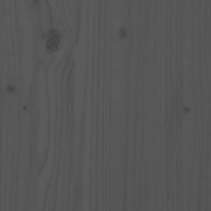 Πλαίσιο Κρεβατιού Γκρι 180 x 200εκ Μασίφ Ξύλο Πεύκου Super King