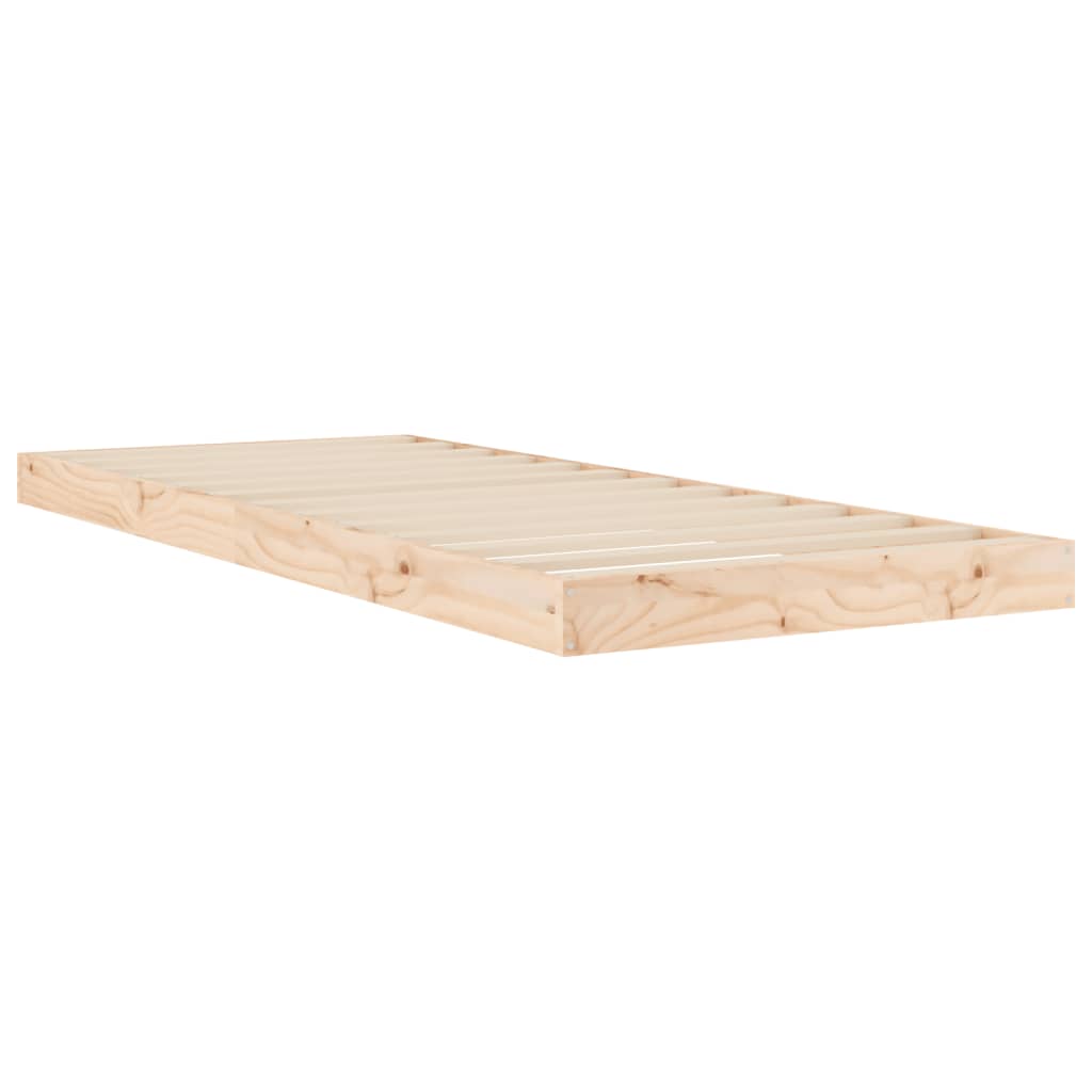Πλαίσιο Κρεβατιού 75 x 190 εκ. Μασίφ Ξύλο Πεύκου Small Single