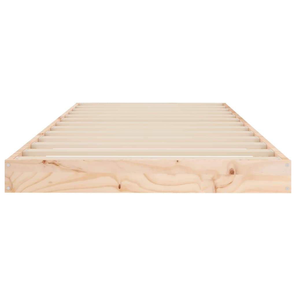 Πλαίσιο Κρεβατιού 75 x 190 εκ. Μασίφ Ξύλο Πεύκου Small Single