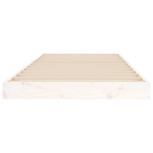 Πλαίσιο Κρεβατιού Λευκό 75 x 190 εκ. Μασίφ Πεύκο Small Single