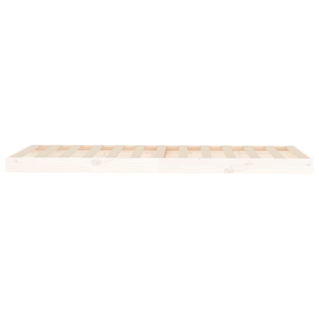 Πλαίσιο Κρεβατιού Λευκό 75 x 190 εκ. Μασίφ Πεύκο Small Single