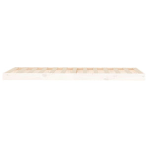 Πλαίσιο Κρεβατιού Λευκό 75 x 190 εκ. Μασίφ Πεύκο Small Single