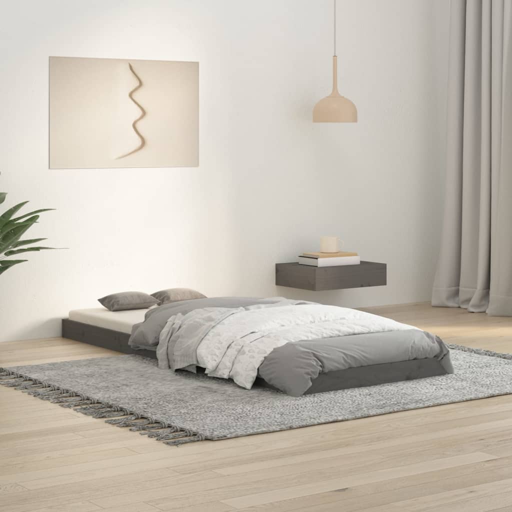 Πλαίσιο Κρεβατιού Καφέ 75x190 εκ. Ξύλο Πεύκου Small Single