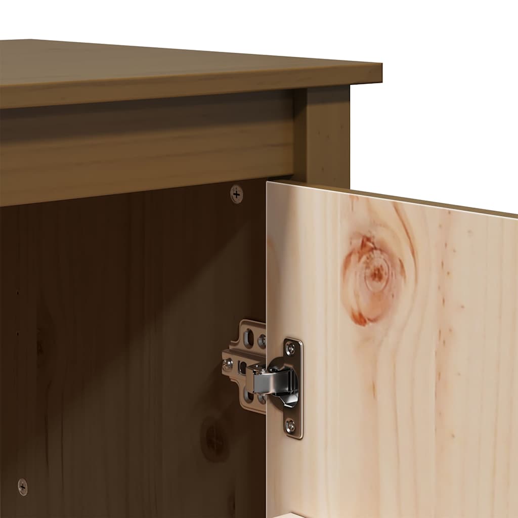 Μπουφές Καφέ Μέλι 83x41,5x100 εκ. από Μασίφ Ξύλο Πεύκου - Pakobazaar