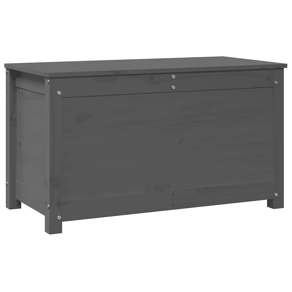 Κουτί Αποθήκευσης Γκρι 80x40x45,5 εκ από Μασίφ Ξύλο Πεύκου - Pakobazaar