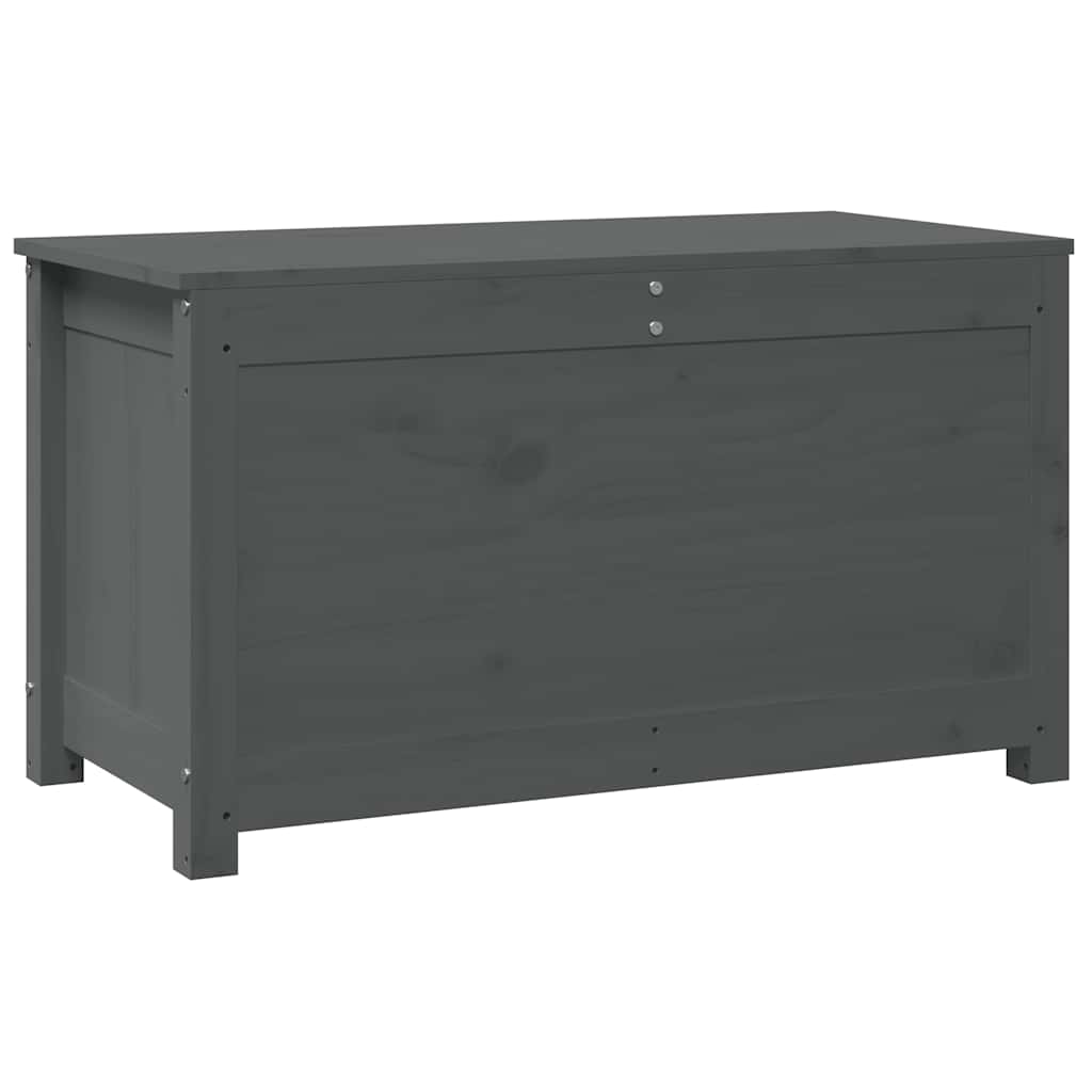 Κουτί Αποθήκευσης Γκρι 80x40x45,5 εκ από Μασίφ Ξύλο Πεύκου - Pakobazaar