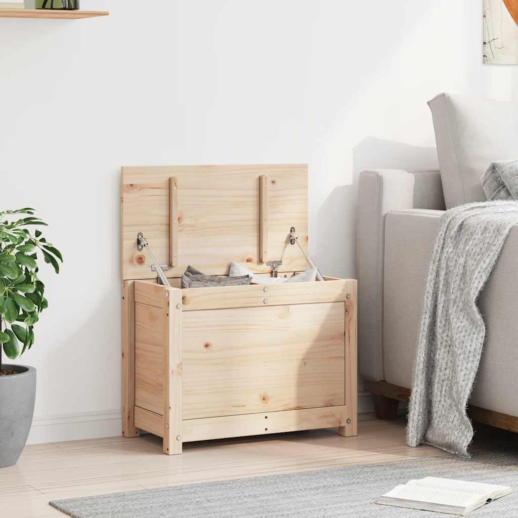 Κουτί Αποθήκευσης 60x32x45,5 εκ από Μασίφ Ξύλο Πεύκου - Pakobazaar