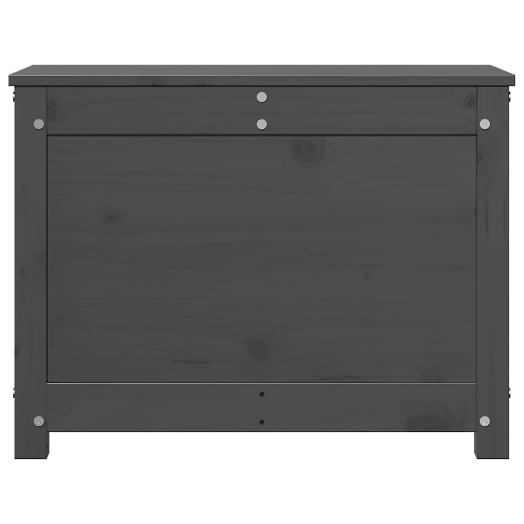 Κουτί Αποθήκευσης Μαύρο 60x32x45,5 εκ από Μασίφ Ξύλο Πεύκου