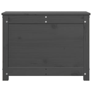 Κουτί Αποθήκευσης Μαύρο 60x32x45,5 εκ από Μασίφ Ξύλο Πεύκου