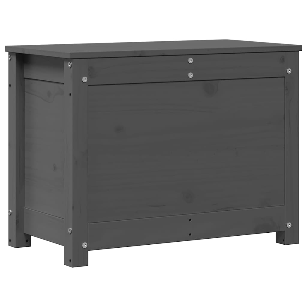 Κουτί Αποθήκευσης Μαύρο 60x32x45,5 εκ από Μασίφ Ξύλο Πεύκου