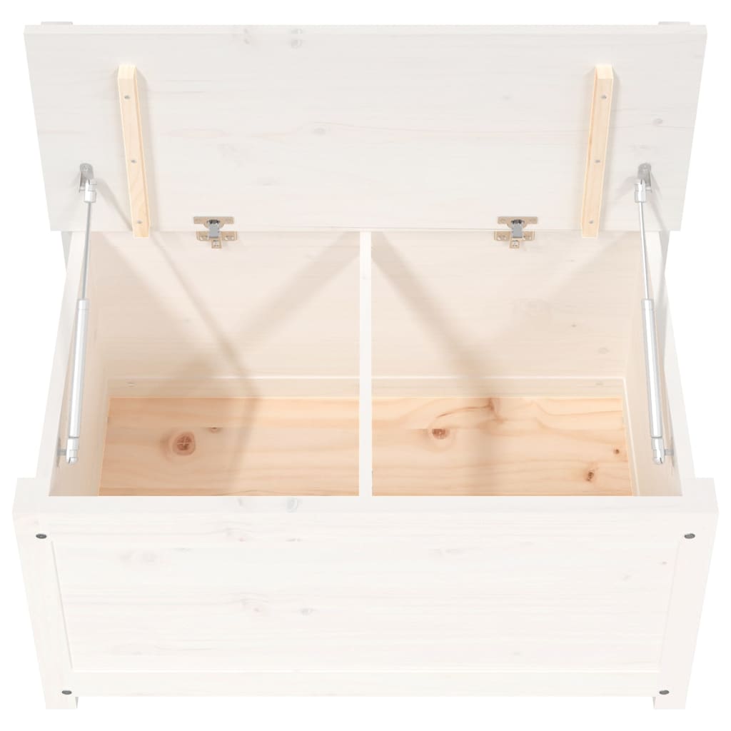 Παγκάκι Λευκό 80 x 41 x 77 εκ. από Μασίφ Ξύλο Πεύκου - Pakobazaar