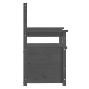 Παγκάκι Γκρι 112,5x51,5x96,5 εκ. από Μασίφ Ξύλο Πεύκου - Pakobazaar