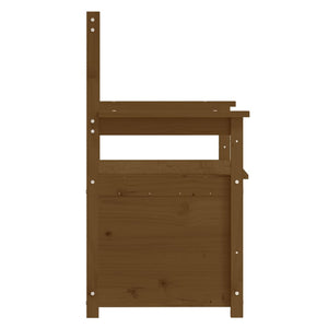 Παγκάκι Μελί Καφέ 112,5 x 51,5 x 96,5 εκ. από Μασίφ Ξύλο Πεύκου - Pakobazaar