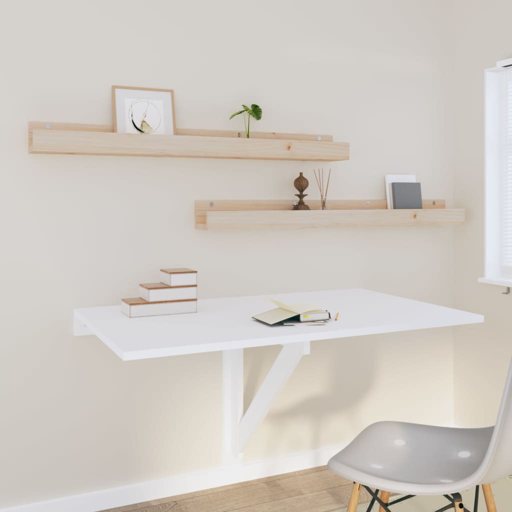 Ράφια Τοίχου 2 τεμ. 110x12x9 εκ. από Μασίφ Ξύλο Πεύκου - Pakobazaar