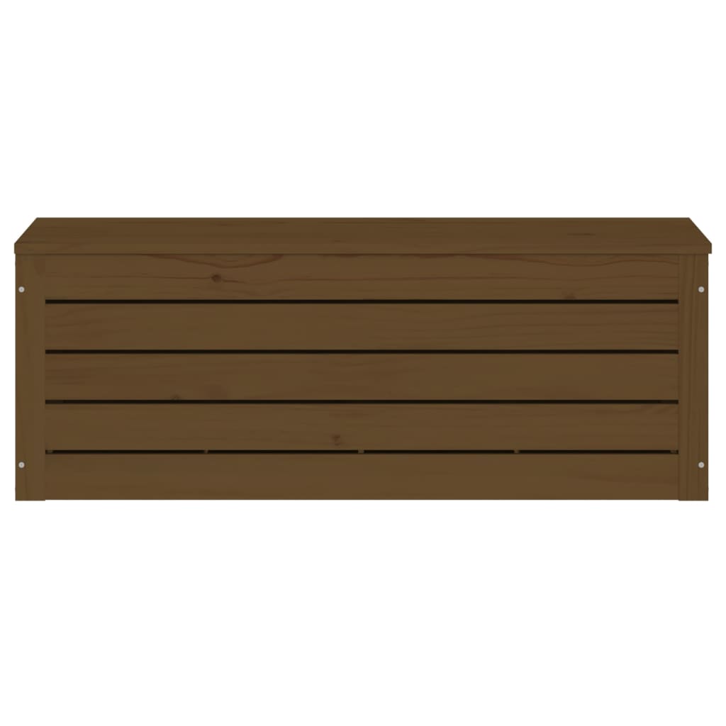 Κουτί Αποθήκευσης Καφέ Μελί 89x36,5x33 εκ. Μασίφ Ξύλο Πεύκου