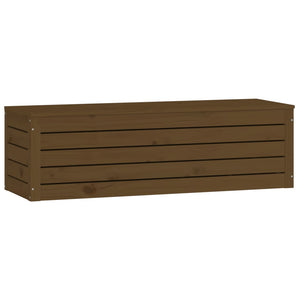 Κουτί Αποθήκευσης Καφέ Μελί 109x36,5x33 εκ. Μασίφ Ξύλο Πεύκου