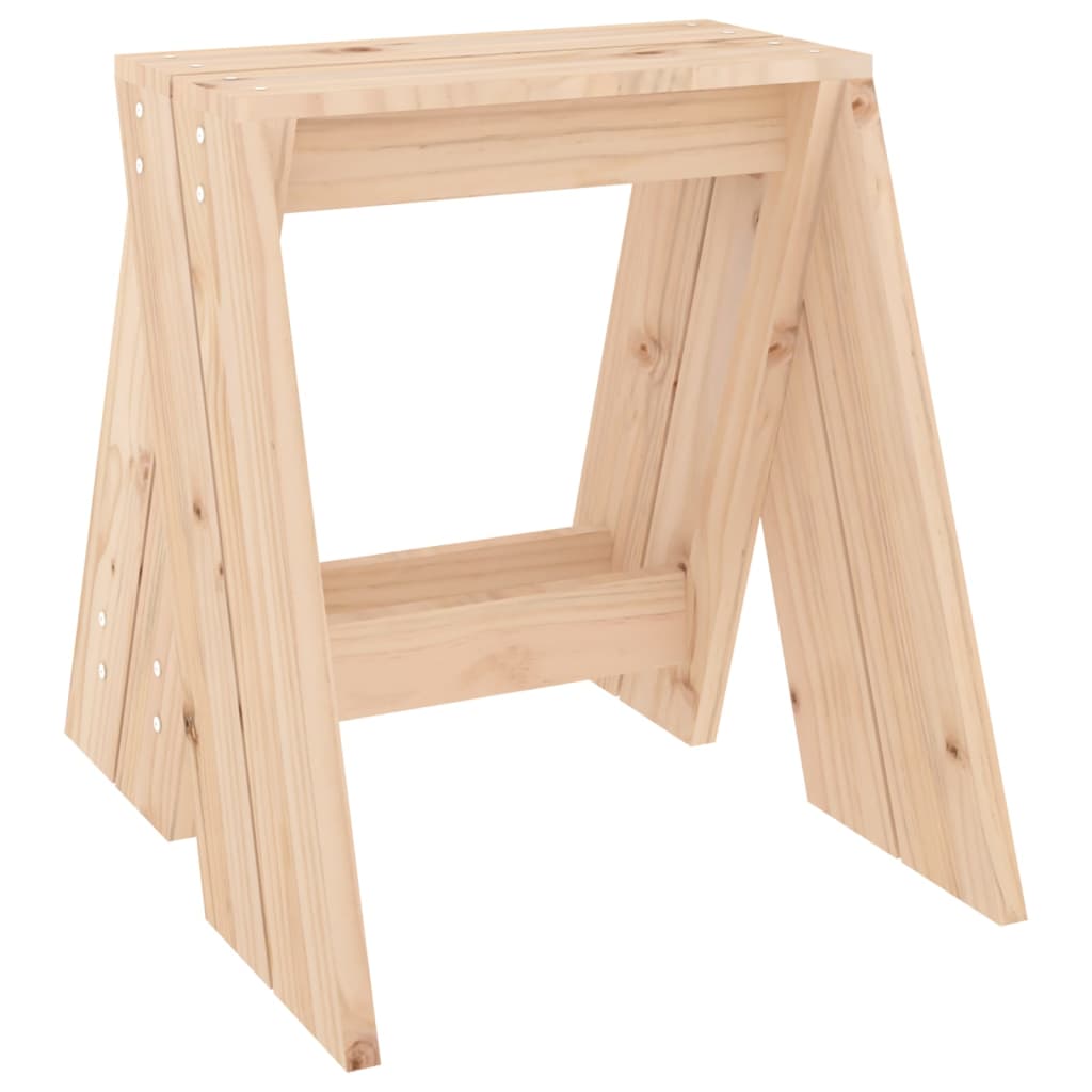 Σκαμπό 2 τεμ. 40 x 40 x 45 εκ. από Μασίφ Ξύλο Πεύκου - Pakobazaar