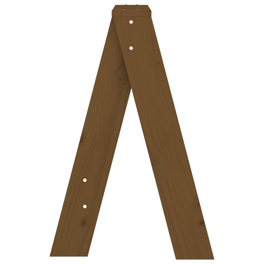 Σκαμπό 2 τεμ. Μελί 40x40x60 εκ. από Μασίφ Ξύλο Πεύκου - Pakobazaar