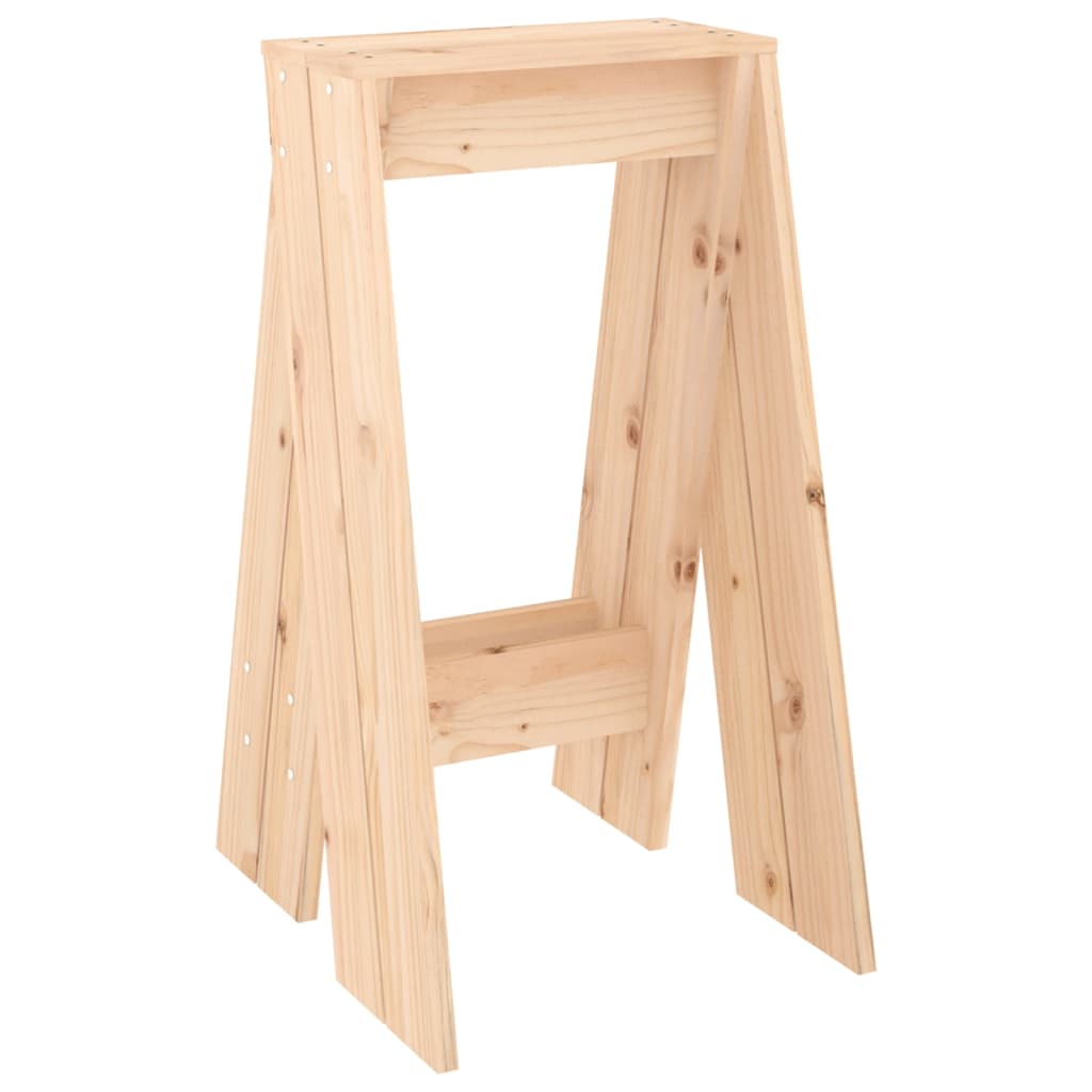 Σκαμπό 2 τεμ. 40 x 40 x 75 εκ. από Μασίφ Ξύλο Πεύκου - Pakobazaar