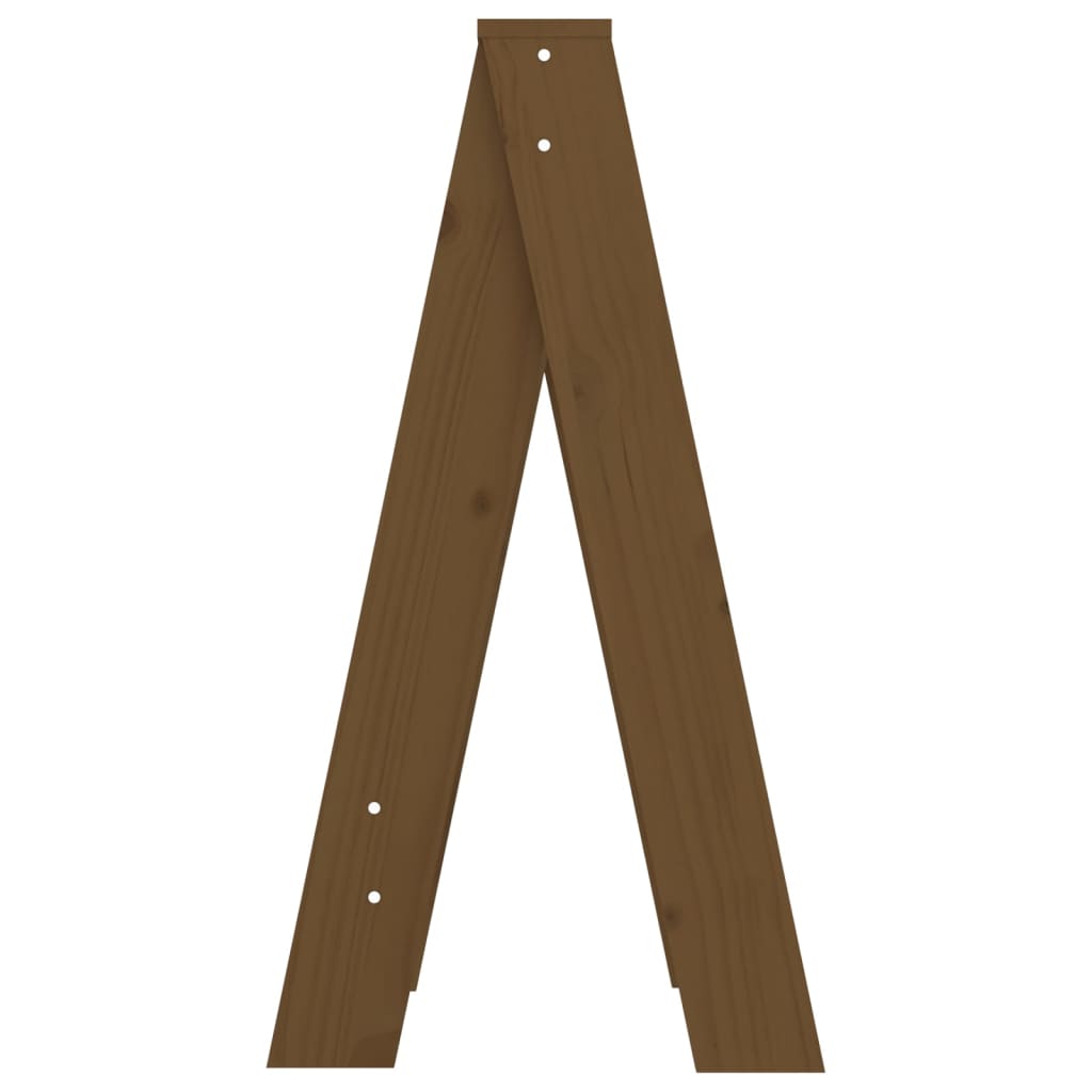 Σκαμπό 2 τεμ. Μελί 40x40x75 εκ. από Μασίφ Ξύλο Πεύκου - Pakobazaar