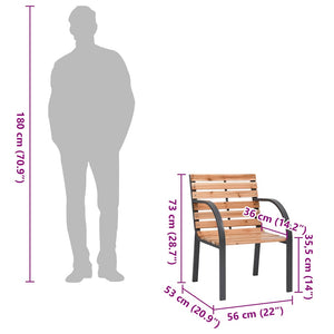 Καρέκλες Κήπου 2 Τεμ. από Μασίφ Ξύλο Ελάτης