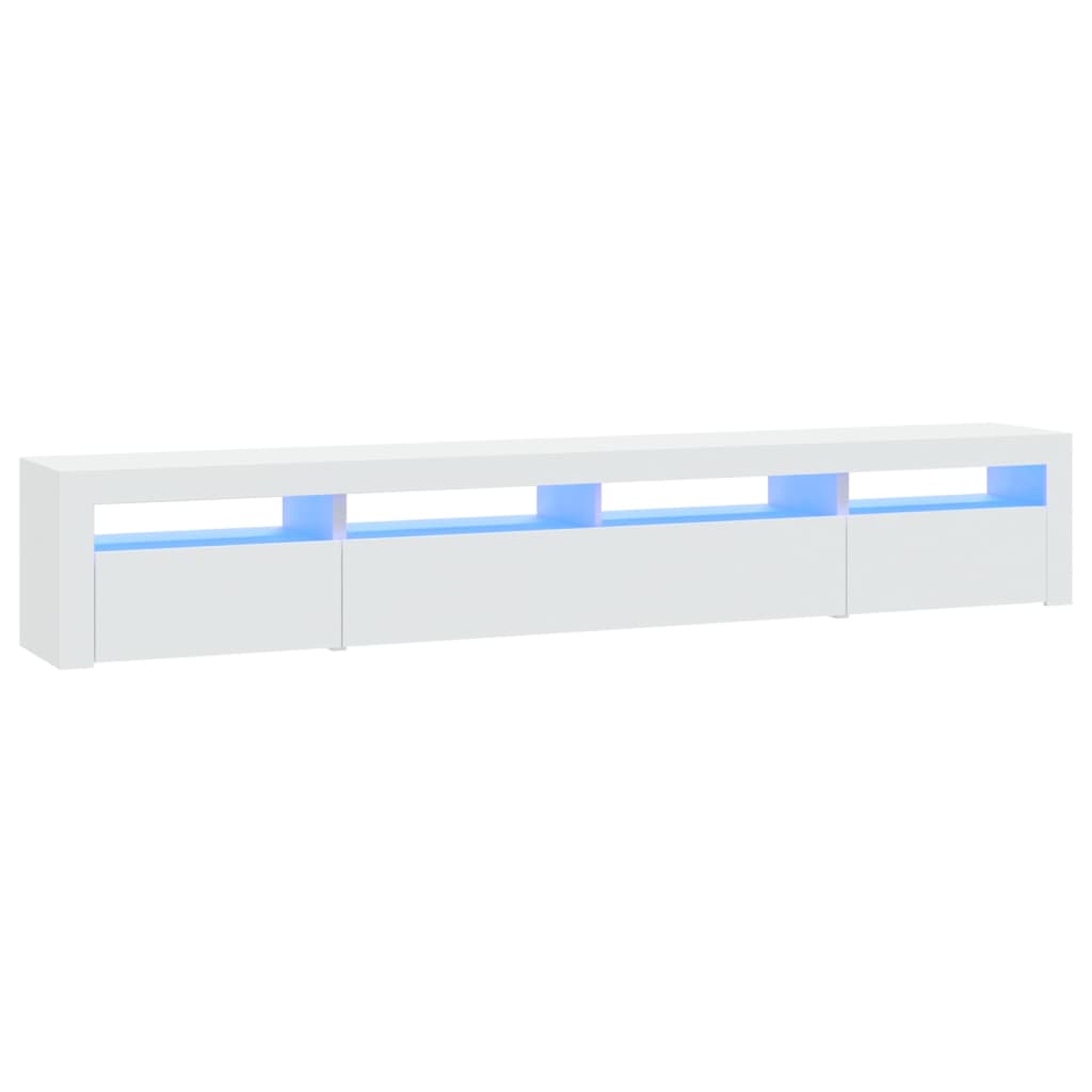 Έπιπλο Τηλεόρασης με LED Λευκό 240x35x40 εκ.