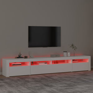 Έπιπλο Τηλεόρασης με LED Λευκό 240x35x40 εκ.