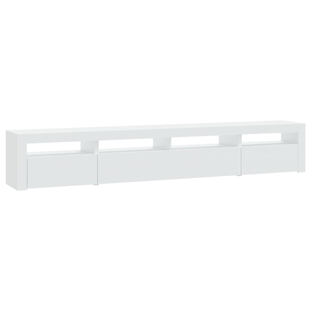 Έπιπλο Τηλεόρασης με LED Λευκό 240x35x40 εκ.