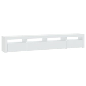 Έπιπλο Τηλεόρασης με LED Λευκό 240x35x40 εκ.