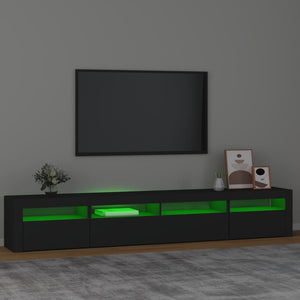 Έπιπλο Τηλεόρασης με LED Μαύρο 240x35x40 εκ.