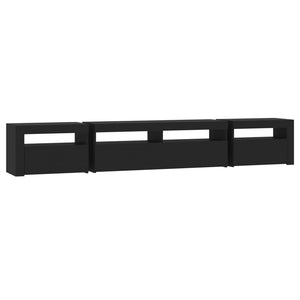 Έπιπλο Τηλεόρασης με LED Μαύρο 240x35x40 εκ.