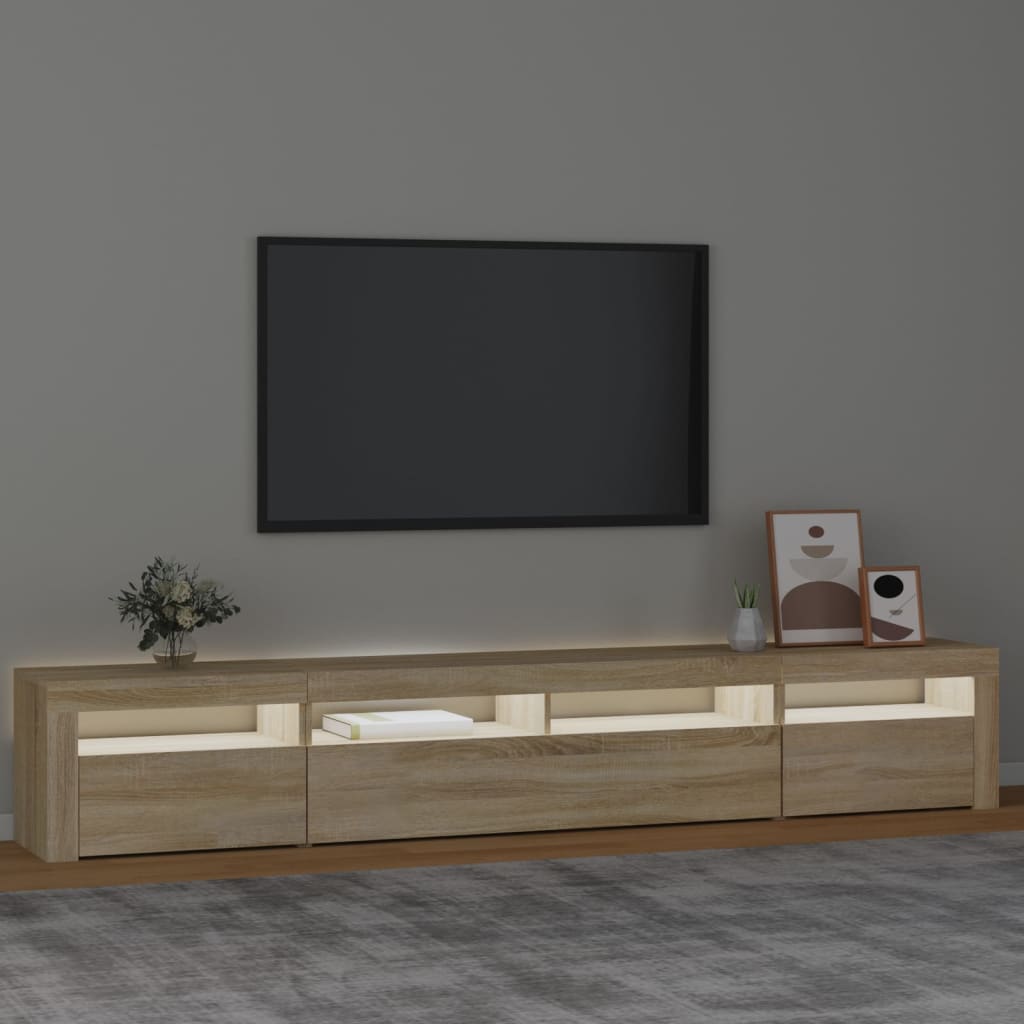Έπιπλο Τηλεόρασης με LED Sonoma Δρυς 240 x 35 x 40 εκ.