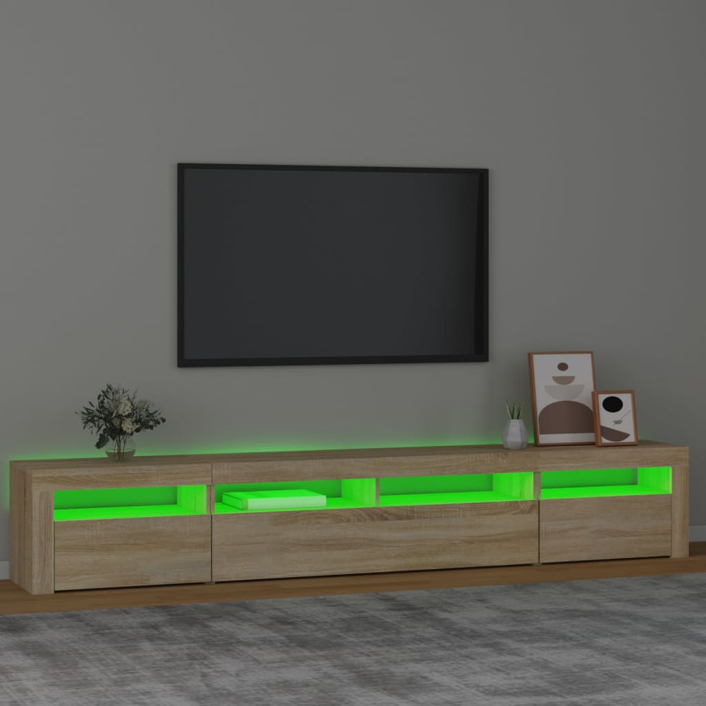 Έπιπλο Τηλεόρασης με LED Sonoma Δρυς 240 x 35 x 40 εκ.