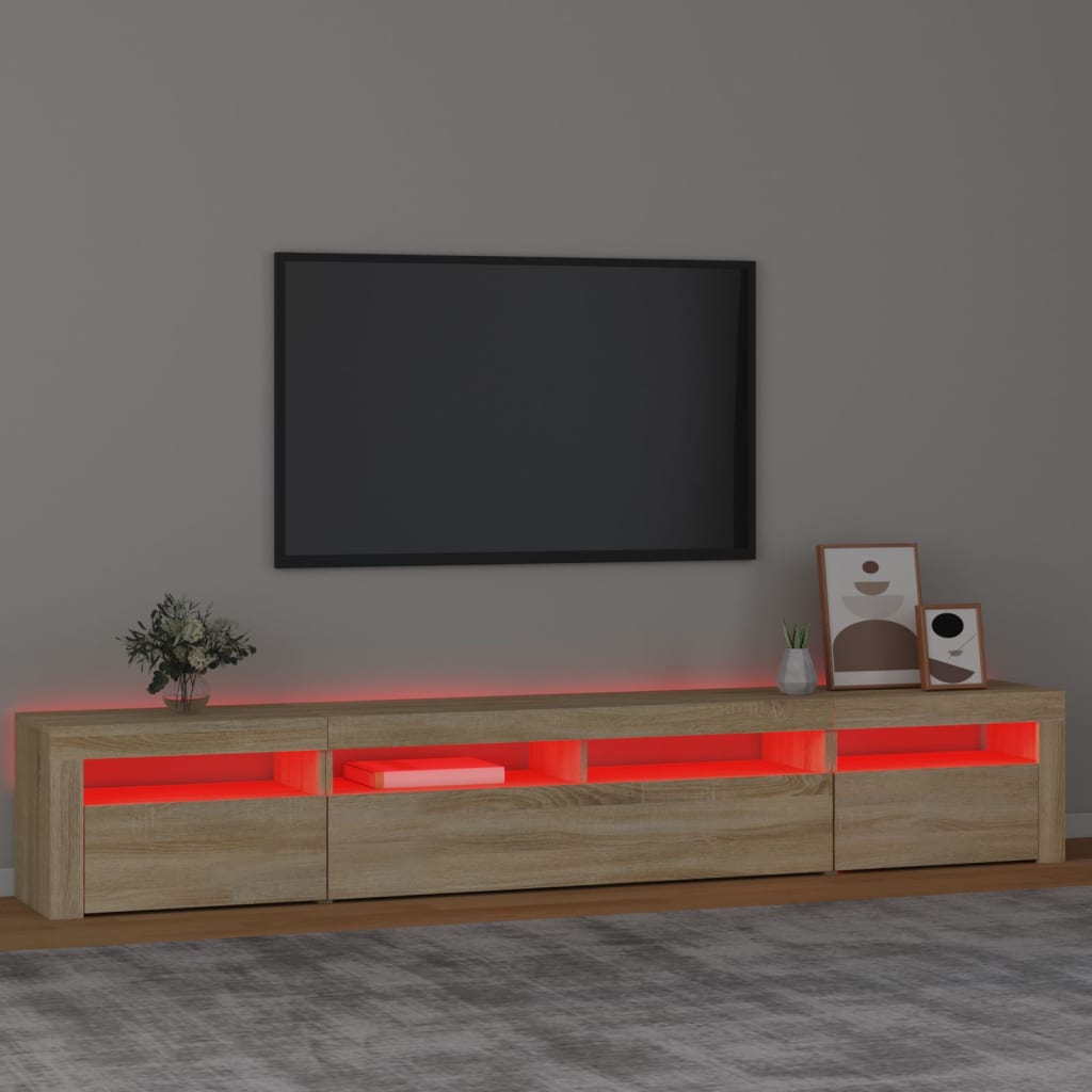 Έπιπλο Τηλεόρασης με LED Sonoma Δρυς 240 x 35 x 40 εκ.
