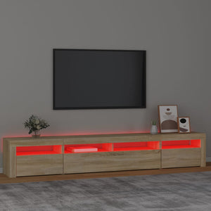 Έπιπλο Τηλεόρασης με LED Sonoma Δρυς 240 x 35 x 40 εκ.