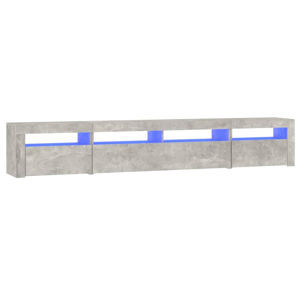 Έπιπλο Τηλεόρασης με LED Γκρι Σκυροδέματος 240 x 35 x 40 εκ.