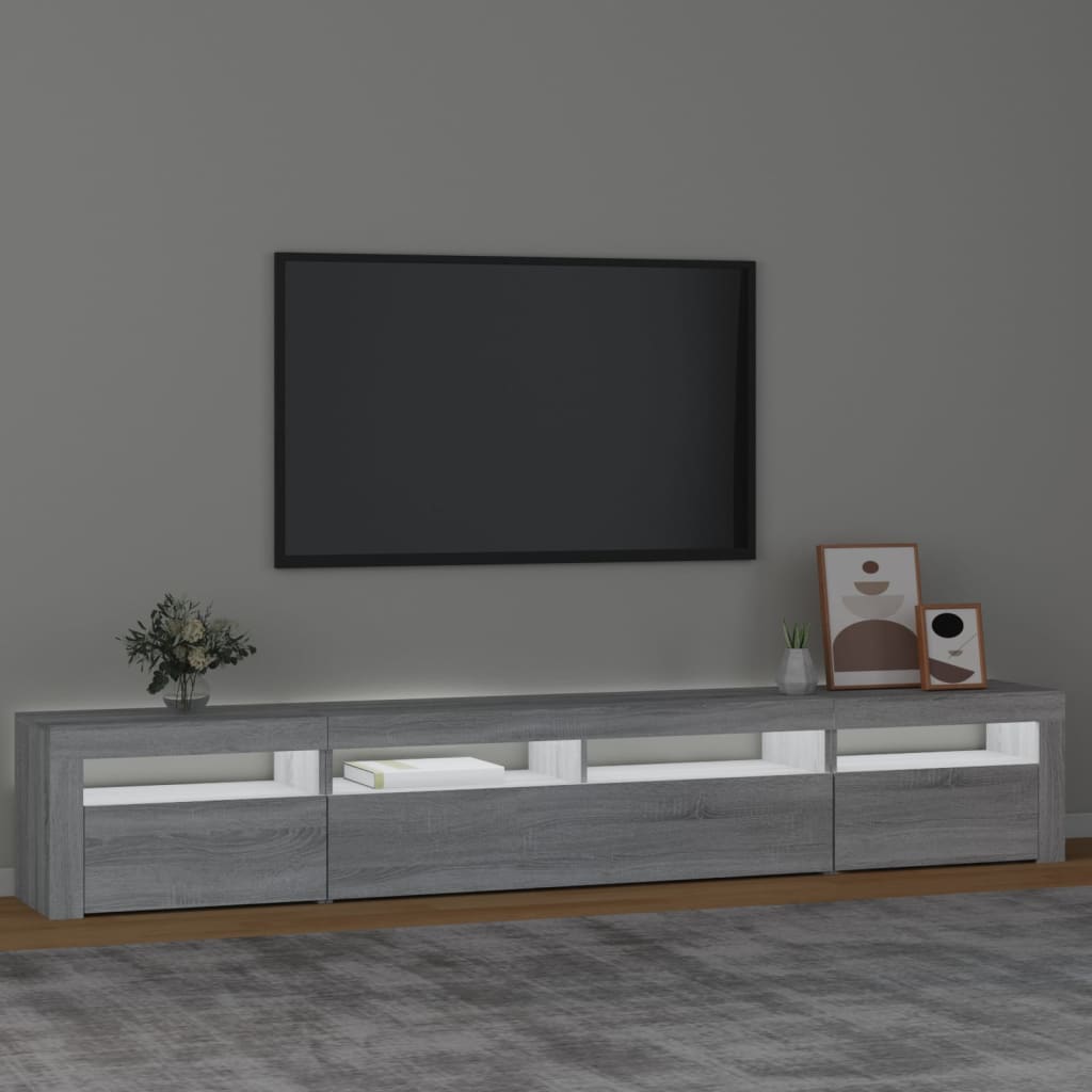 Έπιπλο Τηλεόρασης με LED Γκρι Sonoma 240x35x40 εκ. - Pakobazaar