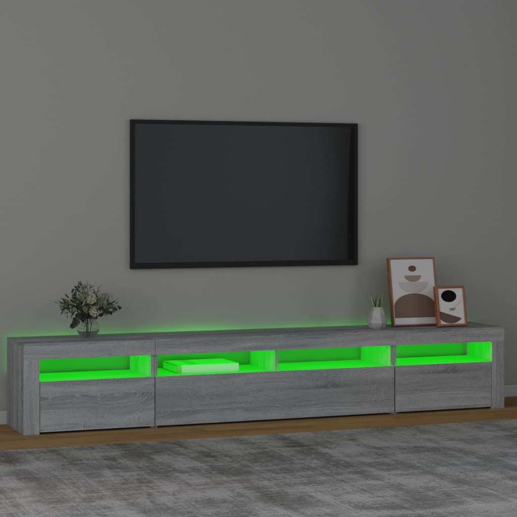 Έπιπλο Τηλεόρασης με LED Γκρι Sonoma 240x35x40 εκ. - Pakobazaar