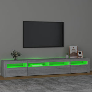 Έπιπλο Τηλεόρασης με LED Γκρι Sonoma 240x35x40 εκ. - Pakobazaar