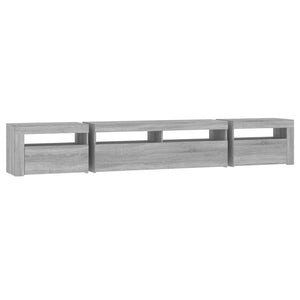 Έπιπλο Τηλεόρασης με LED Γκρι Sonoma 240x35x40 εκ. - Pakobazaar