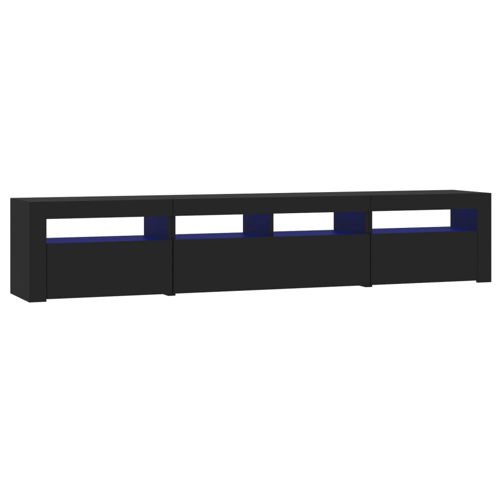 Έπιπλο Τηλεόρασης με LED Μαύρο 210x35x40 εκ.