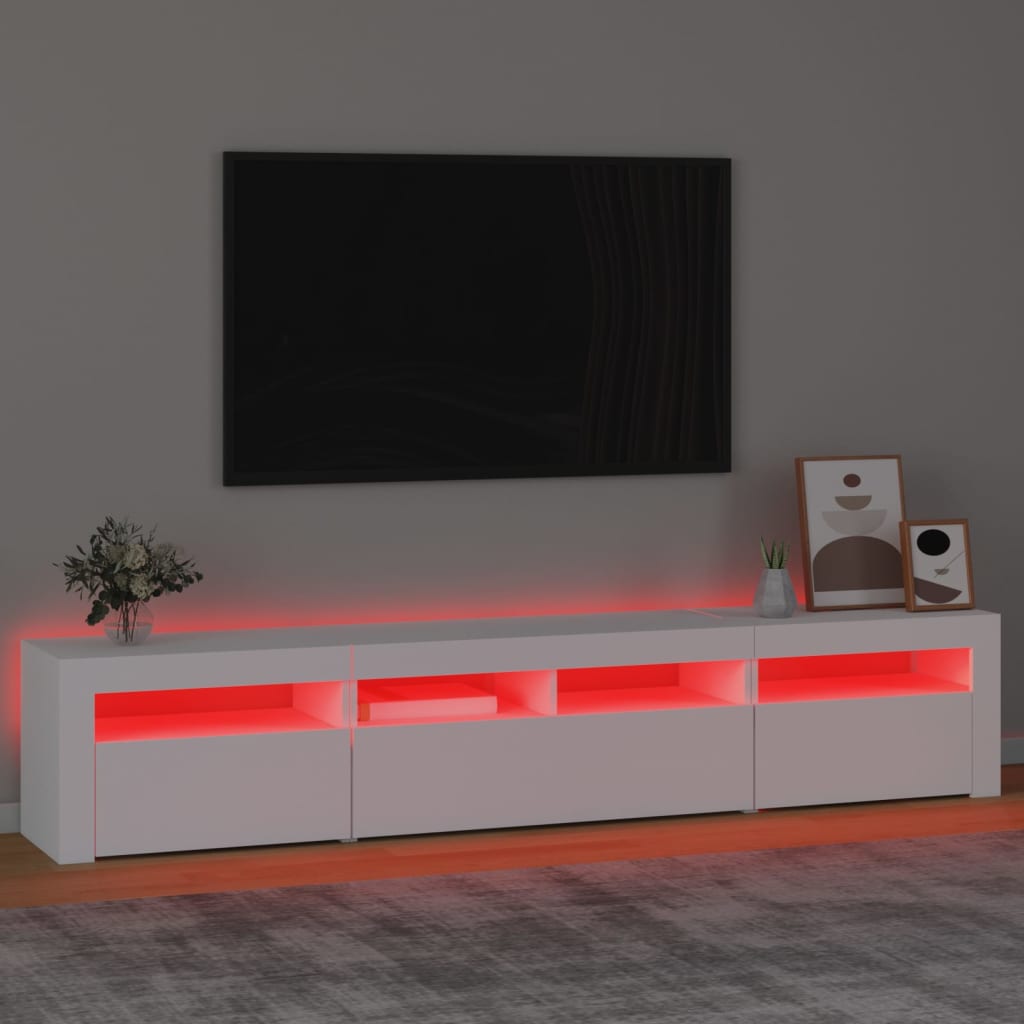 Έπιπλο Τηλεόρασης με LED Μαύρο 210x35x40 εκ.