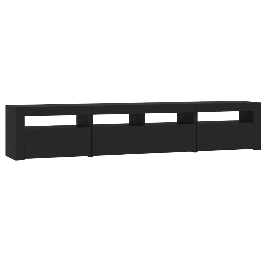 Έπιπλο Τηλεόρασης με LED Μαύρο 210x35x40 εκ.