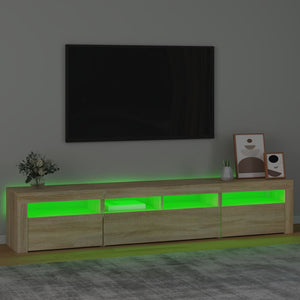Έπιπλο Τηλεόρασης με LED Sonoma Δρυς 210x35x40 εκ.