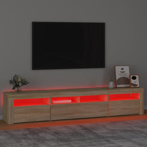 Έπιπλο Τηλεόρασης με LED Sonoma Δρυς 210x35x40 εκ.