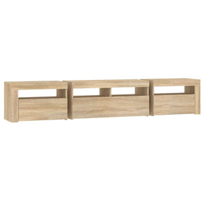 Έπιπλο Τηλεόρασης με LED Sonoma Δρυς 210x35x40 εκ.