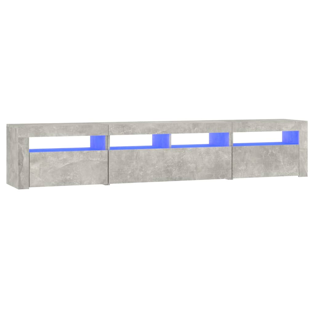 Έπιπλο Τηλεόρασης με LED Γκρι Σκυροδέματος 210x35x40 εκ. - Pakobazaar