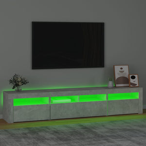 Έπιπλο Τηλεόρασης με LED Γκρι Σκυροδέματος 210x35x40 εκ. - Pakobazaar