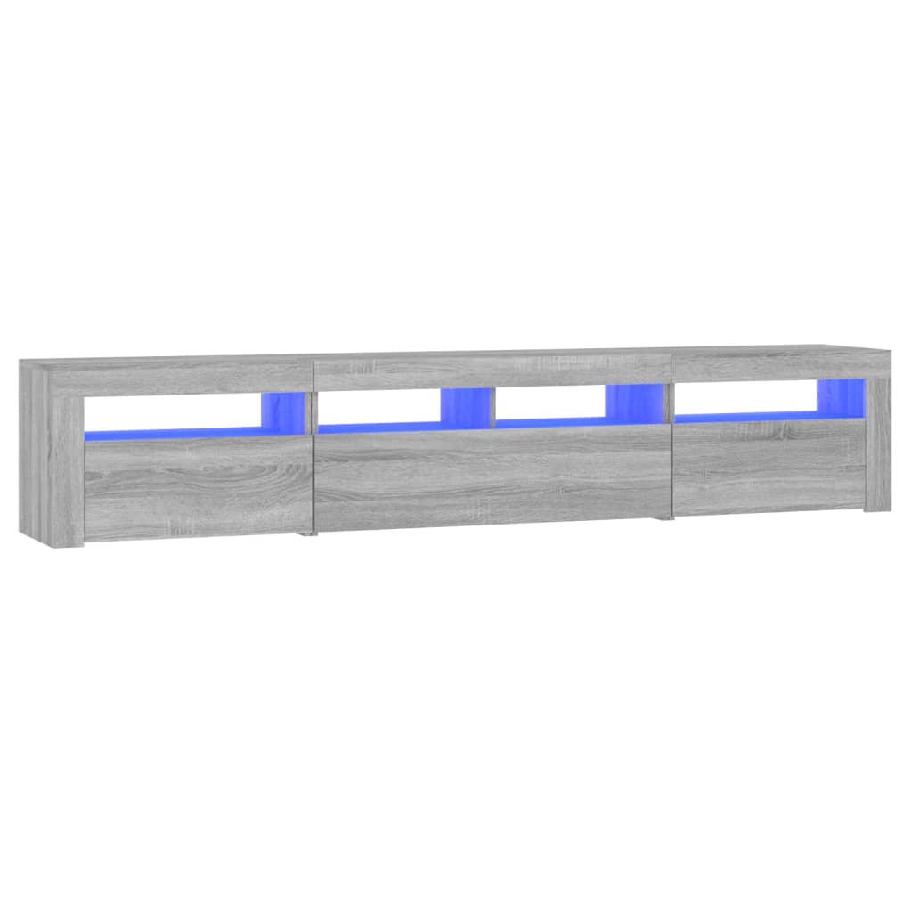Έπιπλο Τηλεόρασης με LED Γκρι Sonoma 210 x 35 x 40 εκ. - Pakobazaar