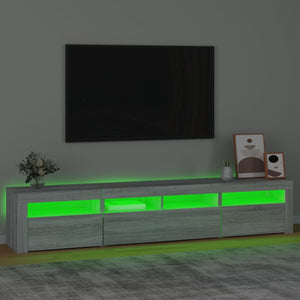 Έπιπλο Τηλεόρασης με LED Γκρι Sonoma 210 x 35 x 40 εκ. - Pakobazaar